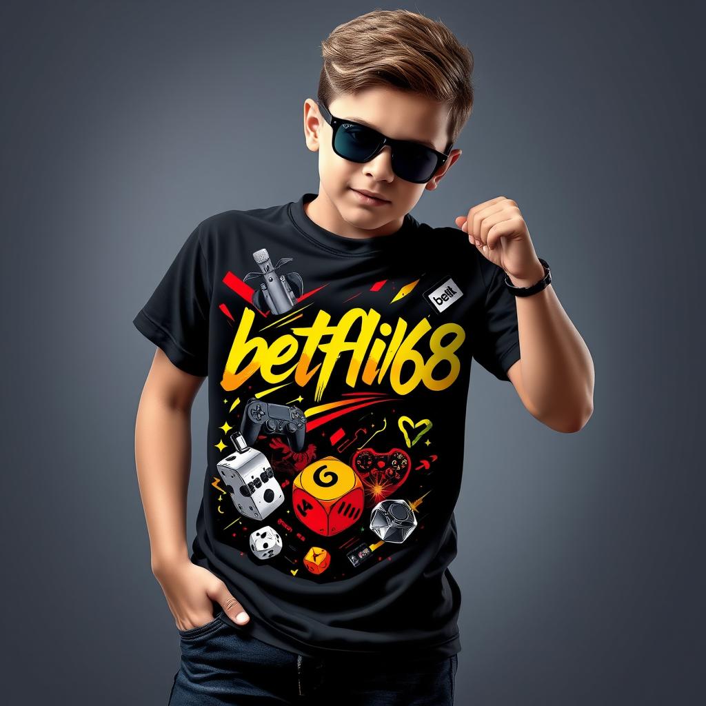 Kids Premium Gaming T-Shirt 'betflik68'