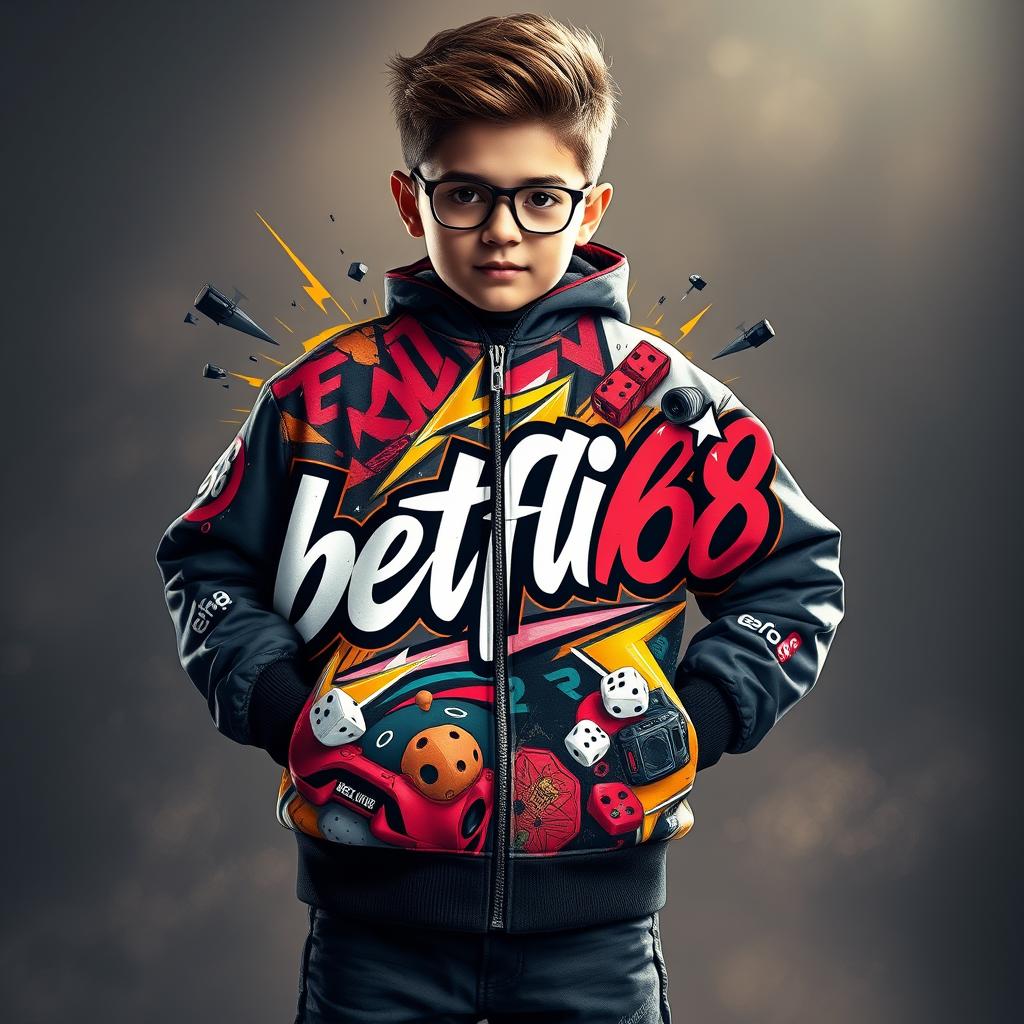 Kids Premium Jacket with Gaming Graphic Art Design