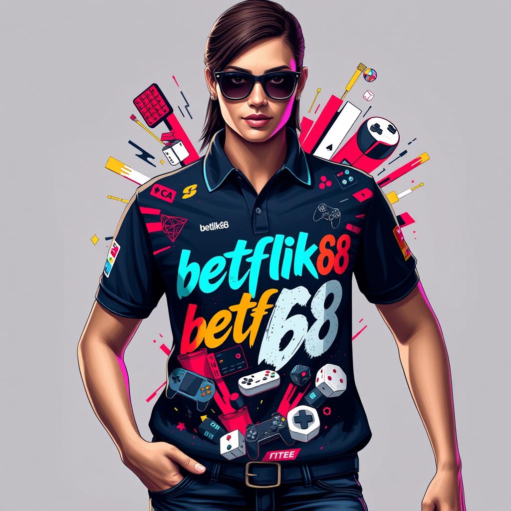 Women's Premium Polo Shirt with 'betflik68' Gaming Graphic