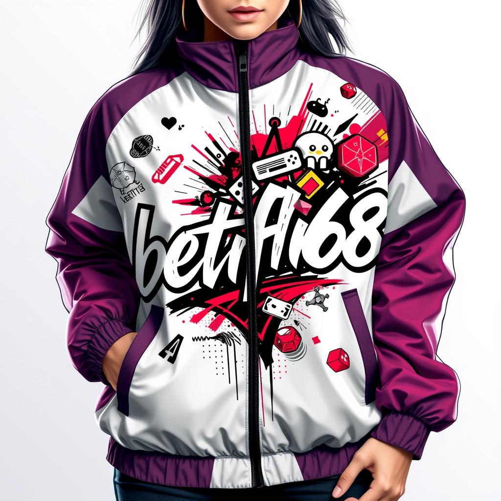 Women's Premium Gaming Windbreaker Jacket - betflik68 Edition