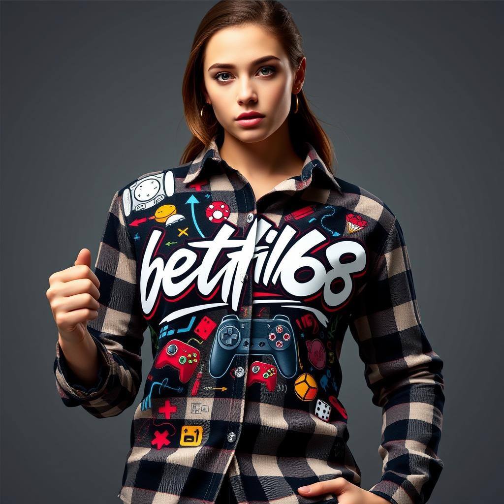 betflik68 Gaming Culture Women's Premium Flannel Shirt