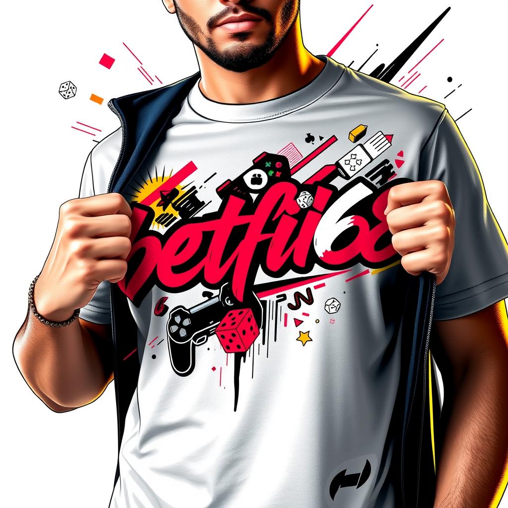 betflik68 Premium Gaming Embroidered T-Shirt