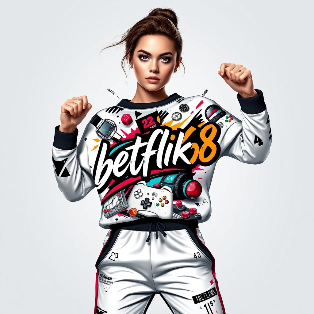 Women's Premium Joggers with Gaming Graphic Design - betflik68